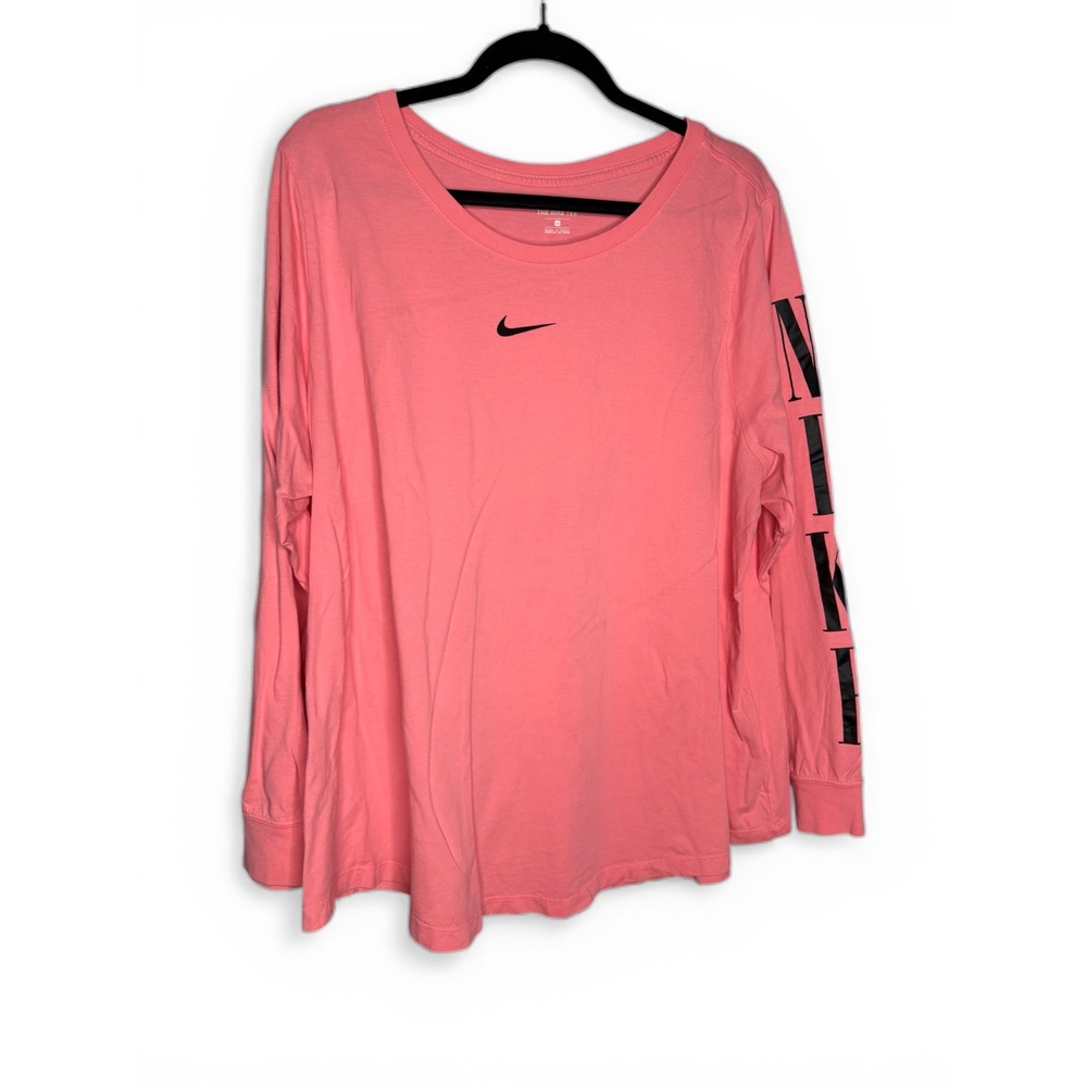 Nike hot pink long sleeve graphic‎ t-shirt